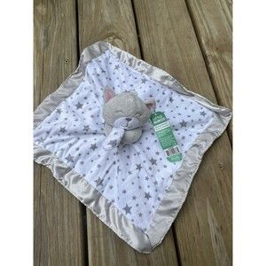 Little Mimos Kitty Cat Security Blanket Baby Lovey Stars Lovie Satin Trim New